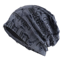 Load image into Gallery viewer, Thin Bonnet Letter Print Beanie Loose Style Wasteland Style Hip Hop Beanies Streetwear Design Vintage Beanie Unisex Wear