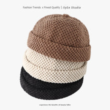 Load image into Gallery viewer, New Autumn Winte Solid Color Skull Beanie Cap Hip Hop Thick Warm Docker Sailor Bike Brimless Hats for Women Men Pumpkin Hat