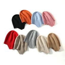 Load image into Gallery viewer, ZYCZCXX Winter Baby Hat Outdoor Solid Pure Cashmere Knitted Girls Boys Cap Beanie Kids Warm Ear Protection Bonnet Hat