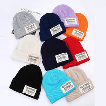 Load image into Gallery viewer, High Quality Multi Colors Knitted Beanies Solid Cute Unisex Female Beanie Caps with Label Warmer Bonnet Outdoor