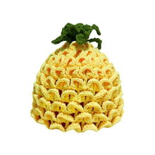 Load image into Gallery viewer, Playful Warm Knitted Fruit Hat Soft Handmade Pineapple Beanie Stretchy Brimless Strawberry Pullover Cap Winter Head Accessory