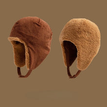 Load image into Gallery viewer, Men's and women's thick wool hats for autumn and winter outdoor warmth, windproof and warm hats, double-sided can be worn