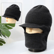 Load image into Gallery viewer, Knitted Woolen Autumn Winter Old Man Hat Hugger Toque Cap Stocking Head Watch Scarf Warm Outdoor Cycling Thickened 8M54