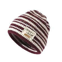 Load image into Gallery viewer, Fashion Warm Winter Hat Ear Protection Striped Knitted Cap Korean Style Elastic Beanie Hats Women