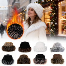 Load image into Gallery viewer, New Fluffy Fur Bucket Hat for Women Fisherman Hat Warm Women's Winter Hat Thicken Cold Snowy Day Panama Cap Chrismas Gifts