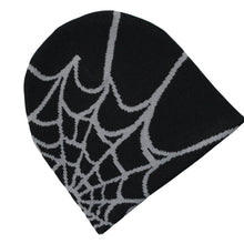 Load image into Gallery viewer, Spider Web Design Knit Beanie Hat Unisex Warm Skullies for Cold Weather Outdoor