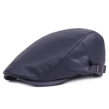 Load image into Gallery viewer, Men Women Ivy Cap Newsboy Hat Adjustable Faux PU Leather Berets for Spring Summer Autumn Gatsby