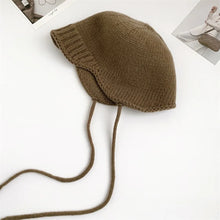 Load image into Gallery viewer, Casual Windproof Knitted Cap Warm Solid Color Beanie Cap Ear Protection Earmuffs Cap Autumn Winter
