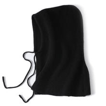 Load image into Gallery viewer, 100%Wool Balaclave Beanies For Women&Men Winter Knitted Neck Face Protect Warm Soft Hooded Hats Drawstring Skullies Headgears