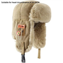 Load image into Gallery viewer, Fashion Thick Bomber Hat with Ear Flaps Waterproof Winter Hat Faux Fur Keep Warm Russian Cap Female