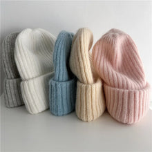 Load image into Gallery viewer, Winter Dome Brimless Casual Hat Warm Rabbit Fur Knit Hat women's double-layer Thick Wool Hat Casual Hat Toe Cap Cold Hat 4m868