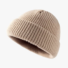 Load image into Gallery viewer, Knitted Hat Women's Cold Hat Winter Hat Men's Autumn Winter Melon Leather Hat Solid Color Versatile Dome Knitted Hat