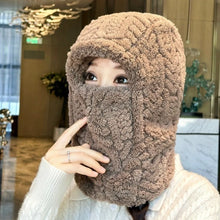 Load image into Gallery viewer, New Warm Scarf Mask Integrated Hat Windproof Coldproof Pullover Cap Polar Fleece Ear Protection Hat for Outdoor Cycling Skiing