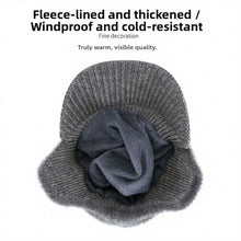 Load image into Gallery viewer, Comfortable Thick Warm Winter Thermal Hat Earflaps Elasticity Knitted Cap Windproof Elderly Beanie Dad Grandpa