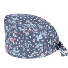 Load image into Gallery viewer, Unisex Cartoon Printing Scrub Cap Adjustable Buckle Print Design Nursing Cap Pure Breathable Soft Lab Scrub Hat Operating Room