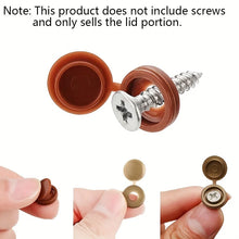 Load image into Gallery viewer, 100pcs/bag Plastic Self Tapping Screw Bolt Nail Nut Decorative Cap Protective Cover Hide Foldable Hinged for Furniture Car