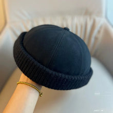 Load image into Gallery viewer, Autumn and winter melon leather hat Korean version ins brimless sailor hat men casual street yuppie hat landlord hat women trend
