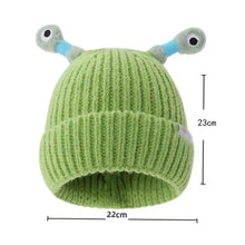 Load image into Gallery viewer, Funny With Eyes Knitted Beanies Hat Solid Color Wear Resistant LED Glowing Hat Warm Knit Hat for Women Girls Parent-Unisex Style