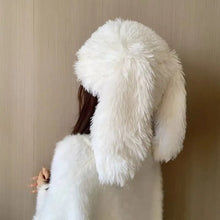 Load image into Gallery viewer, Y2k Fashion Faux Fur Rabbit Ear Hat Ear Protection Rabbit Ear Balaclava Cap Sweet Women's Beanies Ski Activities