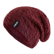Load image into Gallery viewer, Unisex Winter Hats Sports Label Casual Dopamine Beanie Hat Fleece Lined Warm Knitted Hats For Men Women