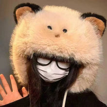 Load image into Gallery viewer, New Fluffy Winter Hat Winter Warm Thicken Fur Bucket Hat Ear Protection Earmuffs Cap Snowy Day