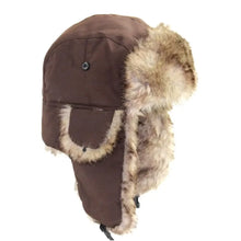 Load image into Gallery viewer, 1PC Winter Trapper Aviator Trooper Earflap Hat Warm Waterproof Disco Ski Hat Bomber Cap Fleece Thicken Warm Ear Protectors Hats
