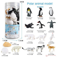 Load image into Gallery viewer, Mini Marine Life Model Set Wildlife Farm Poultry Model Simulation Solid Dinosaur Model Children's Teaching Cognitive Toys