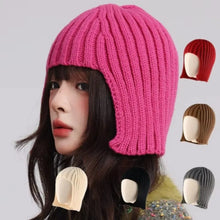 Load image into Gallery viewer, New Ear Protection Winter Beanie Hat Warm Solid Color Headwrap Hat Breathable Overhead Cap Autumn Winter