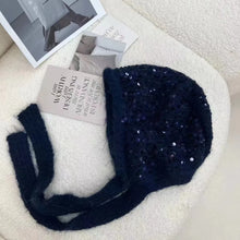 Load image into Gallery viewer, New Luxury Sequined Winter Hat Ear Protection Outdoor Beanies Thick Warm Baotou Knitted Women's Hats Chrismas Gifts