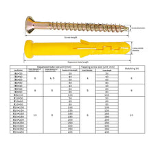 Load image into Gallery viewer, 40/50pcs Self-Tapping Screws Kit Stainless Steel Expansion Screws Cross Tips Wall Anchors And Screws For Drywall M6x40 M6×30