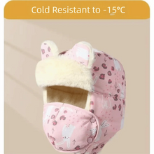 Load image into Gallery viewer, Fashion Keep Warm Bomber Hat Thick Waterproof Earflap Mask Windproof Children Hat Boy Girl