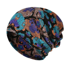 Load image into Gallery viewer, Contrasting Colors Pullover Hat Plaid Print Multifunctional Casual Hedging Cap Scarf Pullover Hat Turban Hats Autumn and Winter