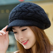 Load image into Gallery viewer, Fried Dough Twists Knit Hat Plush Thickened Warm Wool Hat Suitable for outdoor wind protection in autumn and winter