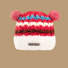 Load image into Gallery viewer, New Style Cartoon Bear Ears Winter Warm Cap Windproof Cold-proof Knitted Hat Ear Protection Retro Warm Hat Outdoor