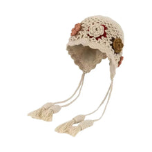 Load image into Gallery viewer, Cute Tassels Crochet Knitted Hat Hollow Out Handmade Craft Pullover Hat Bohemian Style Windproof Korean Weave Cap Women