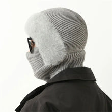Load image into Gallery viewer, Comfortable Full Cover Style Men Balaclava Hat Windproof Thicken Winter Warm Hat Solid Color Keep Warm Knit Beanie Hat Outdoor