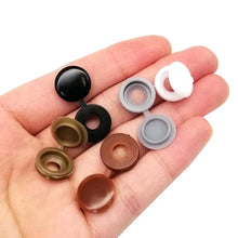 Load image into Gallery viewer, 100pcs/bag Plastic Self Tapping Screw Bolt Nail Nut Decorative Cap Protective Cover Hide Foldable Hinged for Furniture Car