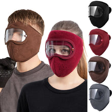 Load image into Gallery viewer, Winter Windproof Face Warm Cycling Masque Men Women Ski Masked HatHD Goggles Antifog Breathable Fleece Face Shield Cap Balaclava