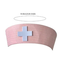 Load image into Gallery viewer, Sweet White Marine Hat Pink Cross Uniform Party Caps Women Photography Hat Hot Girl