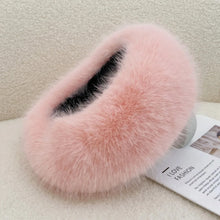 Load image into Gallery viewer, Fashion Thick Turban Hat Imitation Fox Fur Keep Warm Winter Hat Solid Color Fluffy Headband Winter
