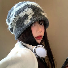 Load image into Gallery viewer, Women Fashion Cold Protection Fluffy Beanies Winter Warm Thicken Yarn Pile Hats Snowproof Cold-proof Headscarf Caps