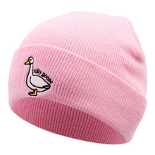 Load image into Gallery viewer, Cute Duck Embroidered Knitted Hat, Warm for Men and Women in Autumn and Winter, Outdoor, Adult Knitted Hat with Knitted Yarn