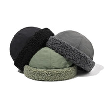 Load image into Gallery viewer, 2025 New Winter Warm Lamb Woll Plush Brimless Baseball Caps Gorro Y2k Docker Hats Bonnets Silk Balaclava