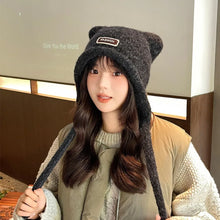 Load image into Gallery viewer, New Thickened Cute Ear Hat Windproof Coldproof Knitted Hat Spicy Girl Hat Girl Boy