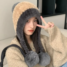 Load image into Gallery viewer, Casual Windproof Knitted Hat Thickened Keep Warm Ear Protection Hat Coldproof Beanies Cap for Women Girls