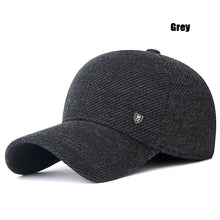 Load image into Gallery viewer, Mens Winter Baseball Cap with Ear Flaps, Baseball Winter Hats with Ear Flaps for Men Outdoor Walk Running Adjustable Size
