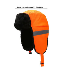 Load image into Gallery viewer, Thickened Trapper Hat Waterproof Warm Ski Hat Reflective Strips Design Windproof Bomber Cap Winter Outdoor Activities