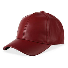 Load image into Gallery viewer, Casual Outdoor Sports Leather Baseball Caps Adjustable Hip Hop Warm Caps Autumn Winter Thermal Hats for Men Women