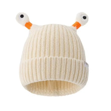 Load image into Gallery viewer, Funny With Eyes Knitted Beanies Hat Solid Color Wear Resistant LED Glowing Hat Warm Knit Hat for Women Girls Parent-Unisex Style