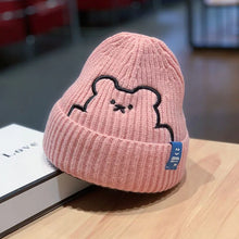 Load image into Gallery viewer, 1pc Winter Warm Beanie Hats for Women Winter Knitted Beanie Hat with Cute Cat Warm Crochet Cap Trendy Slouchy Ski Caps for Women